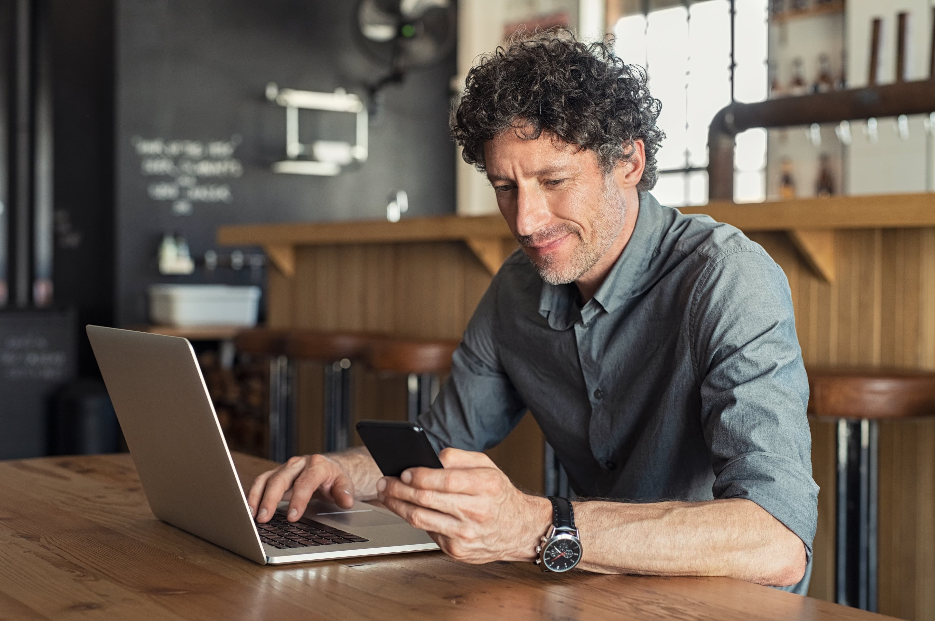 Man with computer